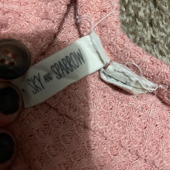 Sky and sparrow waffle tie front top medium - Picture 2 of 2